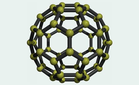 how many carbon atoms in buckminsterfullerene